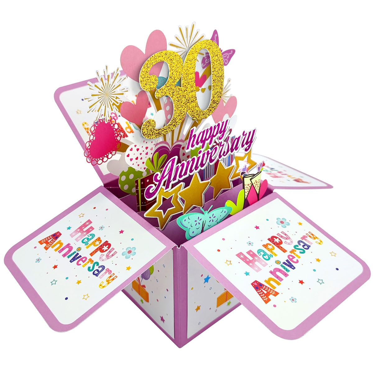 scicent Pop Up Valentines Day Card 30th Wedding Anniversary Card for Her Him, Handmade Card for Couple, Wife, Husband - 22115