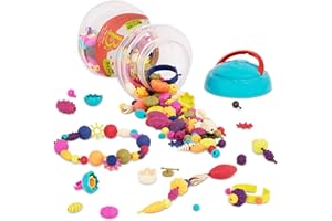 B. toys – Pop Arty! 300 Pcs- Jewlery Making Kit- Creative Pop Snap Bead Set for Kids –DIY Craft Jewelry Making Kit –Necklaces, Rings, Bracelets – 4 Years +