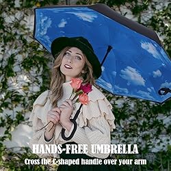 Wxjiahetai Inverted Reverse Umbrella with C-shaped