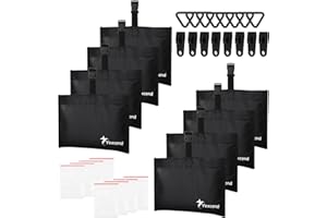 YEXCEND 8 Packs Boat Cover Sand Bag Mooring Kit, 600D Marine Grade Polyester Canvas with Tarp Clip Accessories