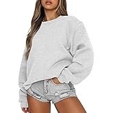 EFAN Womens Sweatshirts Oversized Crewneck Y2K Fleece Hoodies Fall Fashion 2026 Teen Girls Cute Winter Clothes Sweater