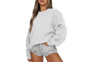 EFAN Womens Sweatshirts Oversized Crewneck Y2K Fleece Hoodies Fall Fashion 2025 Teen Girls Cute Winter Clothes Sweater