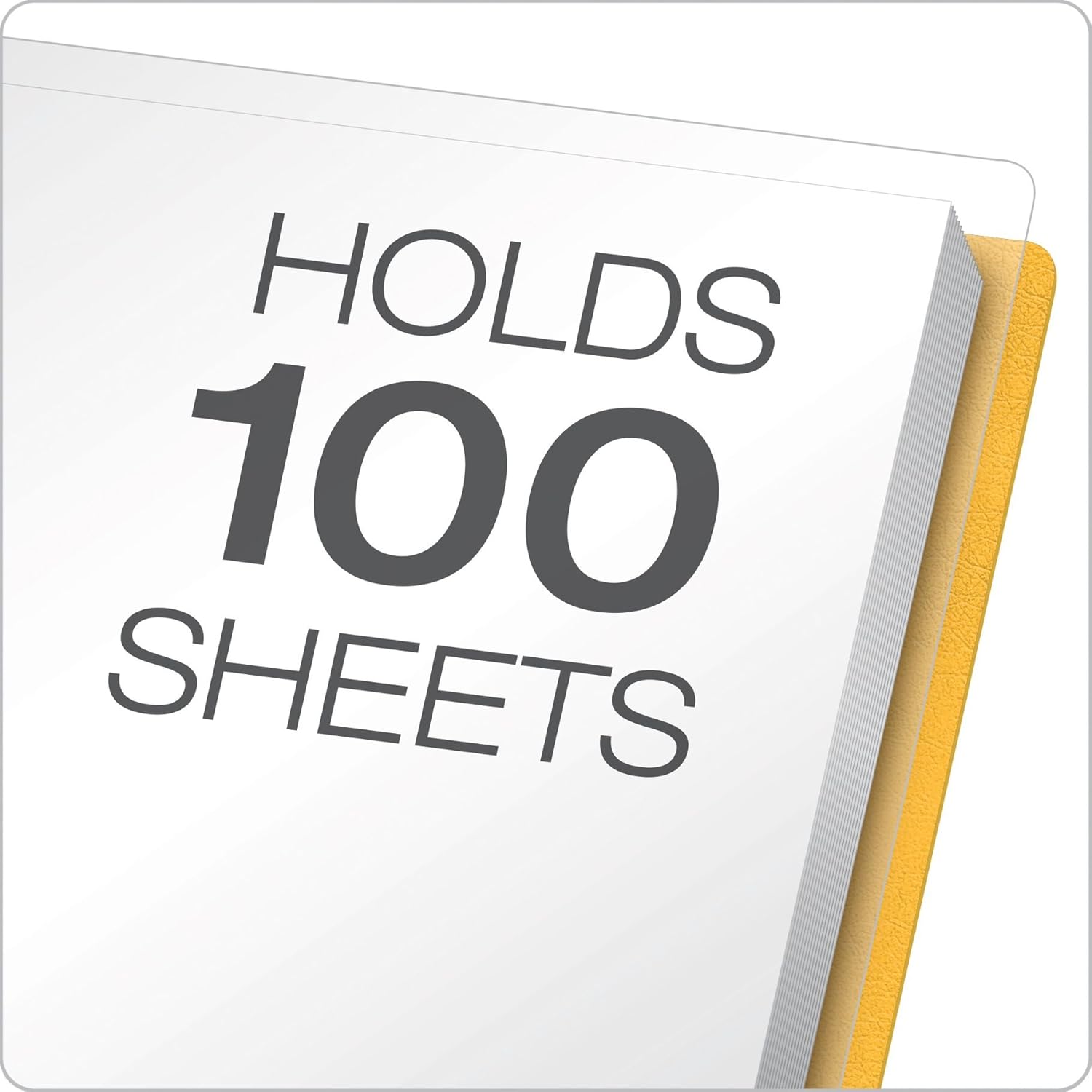 Oxford Premium Clear Front Report Covers, Letter Size, Yellow, 25 per Pack (58809EE) : Project Folders : Office Products