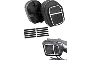 Mantt Waterproof Side Pannier Storage Bag Universal for Motorcycle with Frame Bumper Crash Bars Up to 38mm Repair Tool Placem