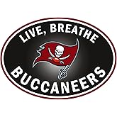 Siskiyou Sports NFL Tampa Bay Buccaneers Live-Breath Auto Decal, Team Colors, One Size