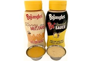 Bojangles Honey Mustard and Bo Special Sauce 2pk (Two 14 oz bottles) Bundle with Chicerr Two stainless steel sauce cups, 1.5 oz each