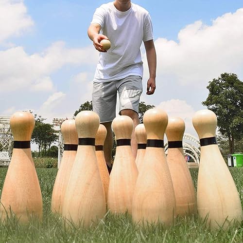 Outdoor Giant Lawn Bowling Games Wooden Lawn Set Fun Sports Games