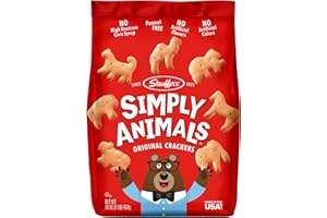 STAUFFERS Simply Animals Original Crackers - 16oz Bag - Animal-Shaped Snacks with No High Fructose Corn Syrup, Artificial Flavors or Colors