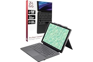 ZAGG Pro Keys Connect iPad Air 11" (M3)/ (M2)/ 10.9" (4th & 5th Gen) Keyboard Case – USB‑C Direct Connect Keyboard with Track