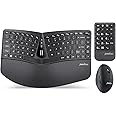 Perixx PERIDUO-606A, 3-in-1 Wireless Compact Ergonomic Keyboard with Vertical Mouse and Numeric Keypad - Adjustable Palm Rest - Tilt Wheel - Membrane Low Profile Keys - US English