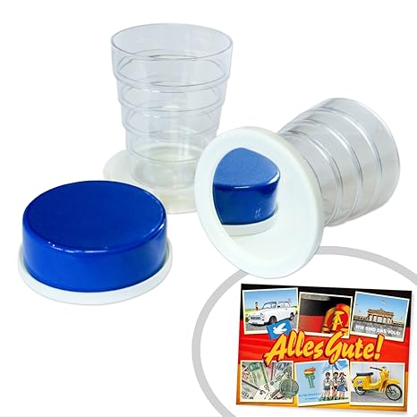 Klappbecher DDR mit Spiegel ++ DAS Ostprodukte Geschenk – DDR Traditionsprodukt und Ossi Kultprodukt – Geschenkidee für alle 