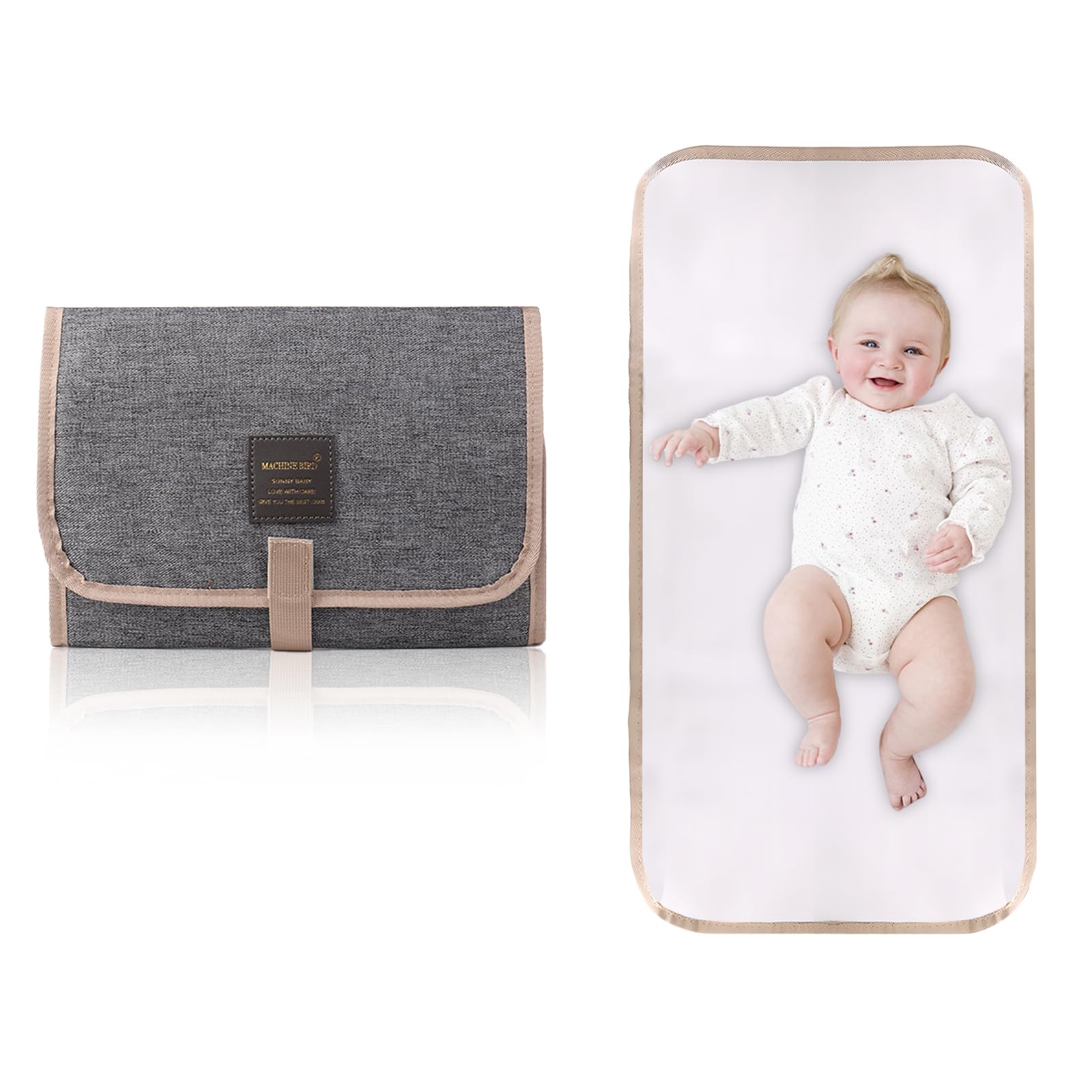 Portable Changing Mat Travel Changing Mat for Baby Waterproof Foldable Nappy Changing Mats Wipe Clean Diaper Pad Home Outside