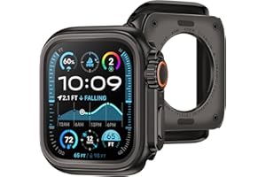 Suitisbest Metal Case Compatible with Apple Watch 46mm, Shockproof Protective Case [Turning into Ultra 2/1 Seamlessly] Stainless Steel Rugged Bumper with Back Cover for iWatch Series 10