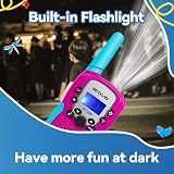 Retevis RT388 Kids Walkie Talkies VOX, Flashlight, 8 Volume Levels, Blue-Pink view 5