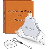 USB 3.0 Flash Drive for iPhone 256GB: MFi Certified 3in1 External Memory Photo Keeper Storage Stick for Picture/Video/Data Saver/Backup High Speed Thumb/Jump/Hard Drive for iPad/Android/PC -Grey