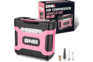 ‎DNA MOTORING TOOLS-00212 Pink 12V DC Digital Tire Inflator Portable Air Compressor with Pressure Gauge for Cars, Bicycles, Motorcycles,Balls
