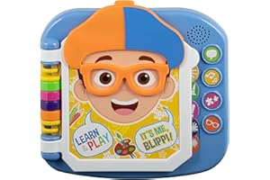 eKids Blippi Book, Toddler Toys with Built-in Preschool Learning Games, Educational Toys for Toddler Activities for Fans of Blippi Toys and Gifts(Multi Color)