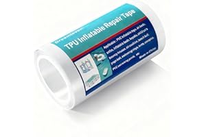 DREAMLEVEN Clear TPU Inflatable Patch Kit for Bounce House, Pool Floats, Swimming Ring, Waterproof Inflatable Repair Tape for RV Awning, Canopy, Underbelly, Tarp Tent, Leather, Sail and Boat Cover( 4inch x7ft )