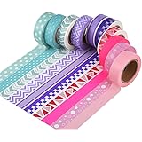10 Rolls Washi Tapes for Scrapbooking Arts Crafts Office Party Supplies and Gift Wrapping