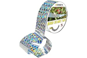 KOKMEYA Bird Scare Tapes 262FT*1 Reflective Flash Tape for Birds, Bird Scare Device Double Side Ribbon Scare Birds Away for H