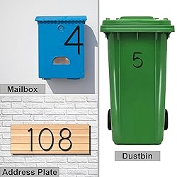 YWONOBS Door Numbers, 5 Inches 3D Self Adhesive