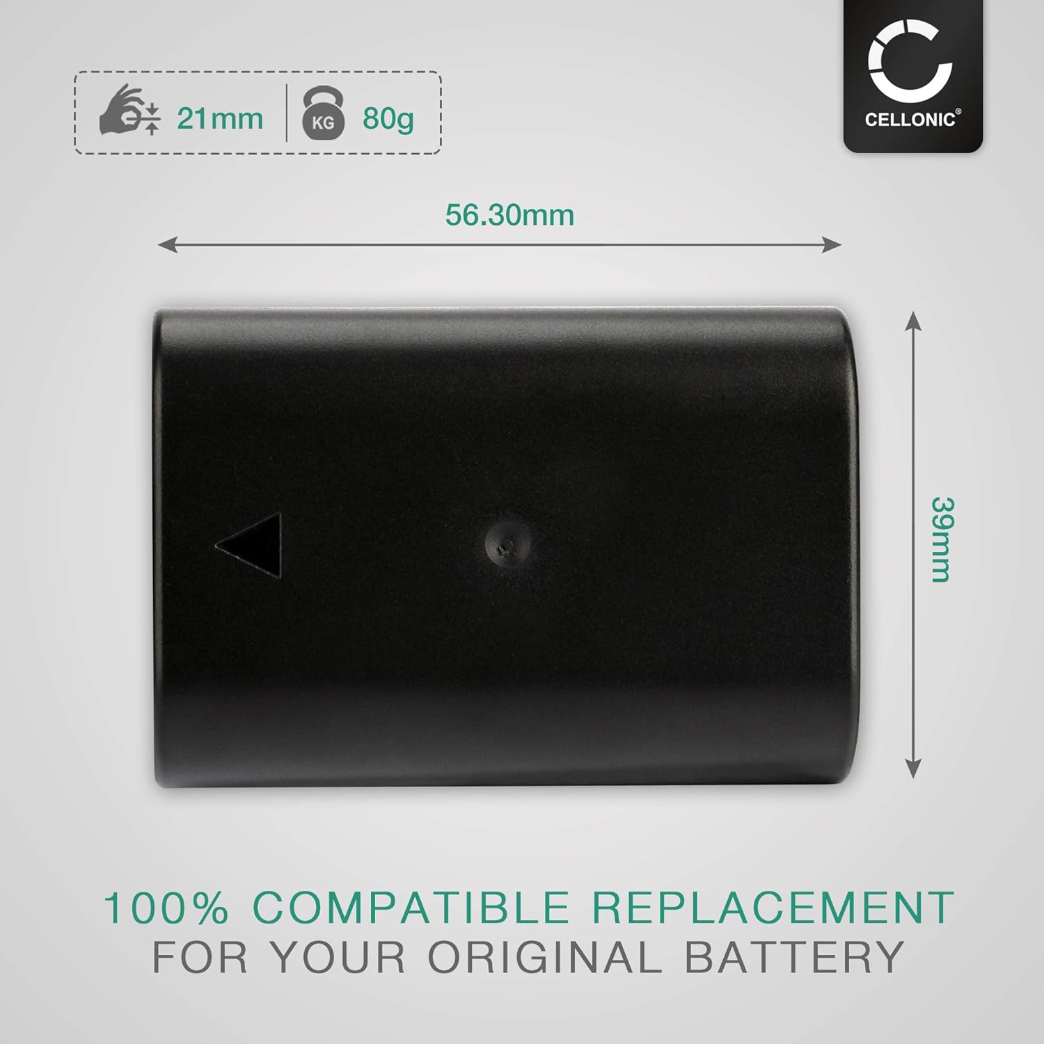 CELLONIC, Battery for Camera compatible with Panasonic Lumix DC-GH5, DC-G9, DMC-GH4 (7.4V, 2000mAh), Black, 1x Battery 2000mAh - Image 5