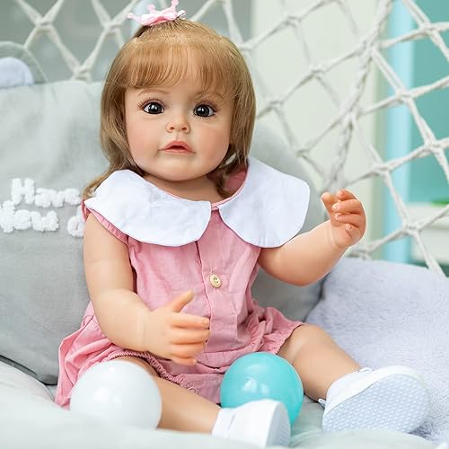 Angelbaby Cute Toddler Dolls Reborn Baby Full Body Silicone 55cm