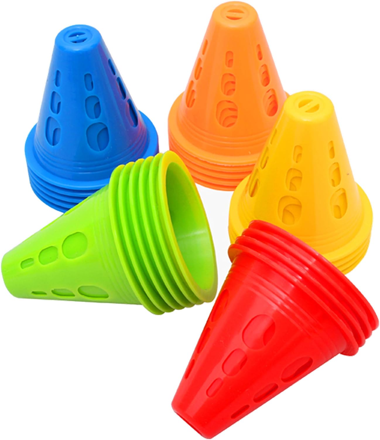 YAVOEU Slalom Cones Roller skating obstacle, 50 PACK Sports Cones