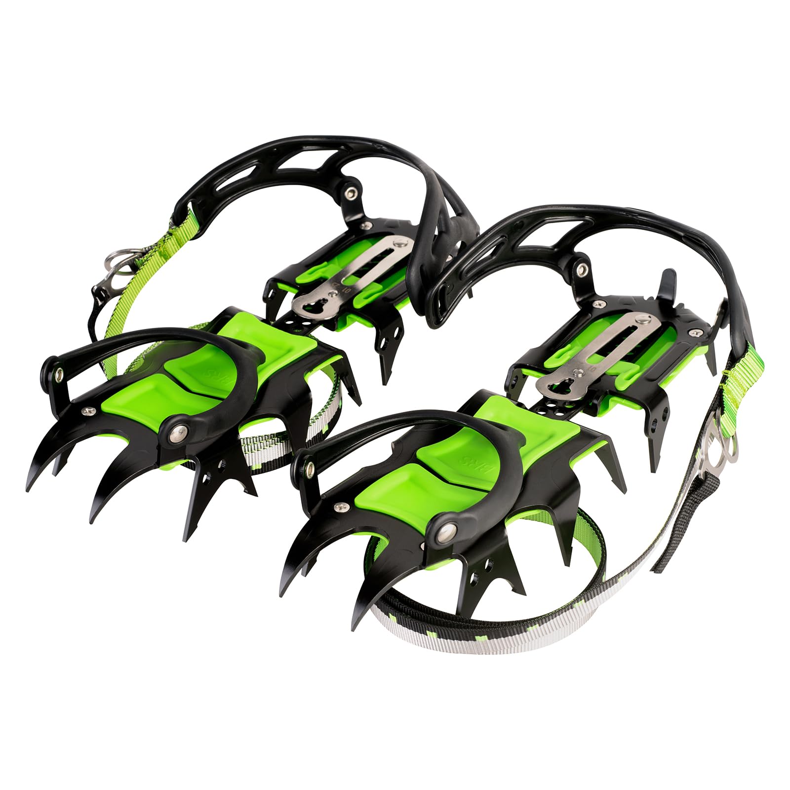 Tentock BRS-S1 Crampons for Hiking Boots 14-Point Ice Grips for Shoes & Boots Anti-Slip Snow Spikes for Mountain Climbing & Glacier Hiking Secure Fit Rust-Resistant Manganese Steel Size 36-45(Type A)