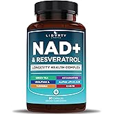 NAD+ Supplement Complex – NAD+ 300 mg with Astaxanthin, Urolithin A, Resveratrol, CoQ10 & Antioxidant Blend – Cellular Energy, Mitochondrial Support for Women & Men – Vegan, Non-GMO- 60 Capsules