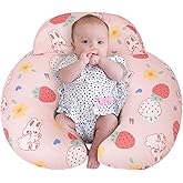 AMASKY Nursing Pillow for Breastfeeding, Animal Patterns Removable Cotton Cover, Machine Washable, Strawberry Pattern (Candy Pink), Pallet of Product