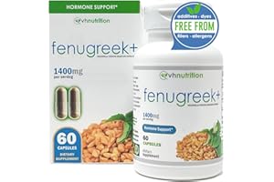 VH Nutrition Fenugreek+ | Fenugreek Capsules for Women | 1400mg Lactation Supplement* | Extra Strength Mother's Breastfeeding Support Formula* | Easy to Swallow 60 Capsules