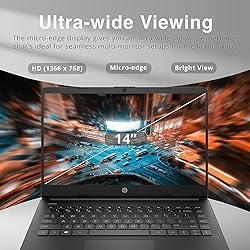 HP Newest 14" HD Ultra Light Thin Laptop, Quad-Core