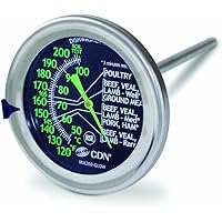 CDN ProAccurate® Glow-in-the-Dark Meat Thermometer for Precise Ovenproof Poultry Cooking - 2" Dial (IRM200-Glow)