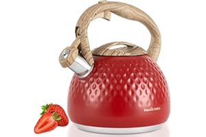 HAUCE RADIO Tea Kettle,2.5 Quart Stovetop Tea Kettles Loud Whistle,Food Grade Stainless Steel Water kettles for Stove Top with Anti-hot Ergonomic Handle,Suitable for All Heat Sources