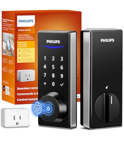 Alfred DB1S Smart Deadbolt W/Key Black DB1S-KEY-BL - Best Buy