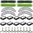 2 Set of Roller Brush & 10 Filters & 4 Mop Pads & 10 Side Brushes Replacement Parts Accessories Compatible with iRobot Roomba Combo J7+ Robot Vacuum Cleaner