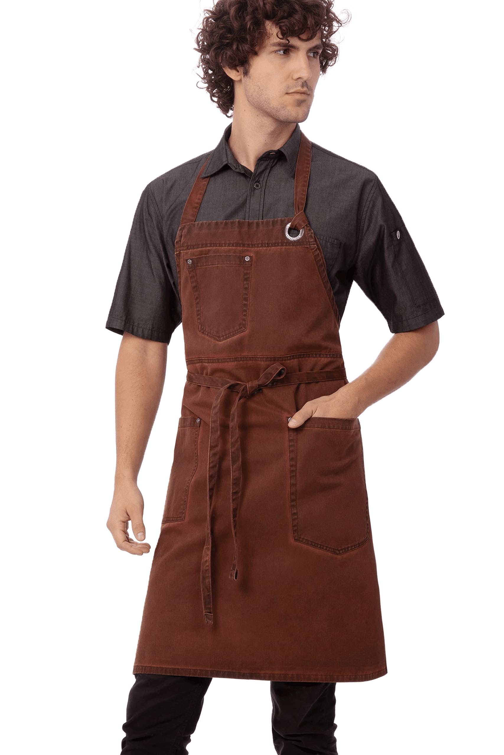 Chef Works Unisex's ABAQ054RUS0 Work Utility Apron Rust One Size — image 1