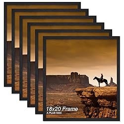 A PLUS MAX 18x20 Picture Frame Set of 6, Black