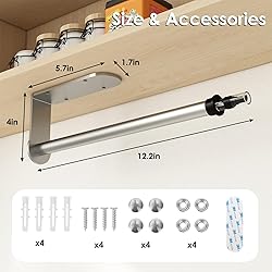 Fixwal Paper Towel Holder Under Cabinet with Spray
