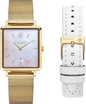Kistanio Carre GO-PM-M-L-WH - Reloj de Pulsera para Mujer ...