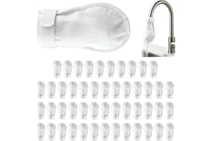 High Density Faucet Filter, Splash Proof Cotton Pouch Kit, 50 Pack Tap Cartridge with Sediment Barrier, Fine Fiber Mesh Purifier, for Kitchen Bathroom Faucet, Tap Water Purification Accessory