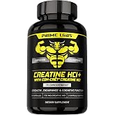 Prime Labs Creatine HCl Capsules with Rhodiola Root Extract &amp; L-Theanine | CON-CRĒT&reg; Creatine HCl Plus Nootropics, Supports Muscle Strength, Endurance &amp; Focus, Made in USA, 60 Capsules