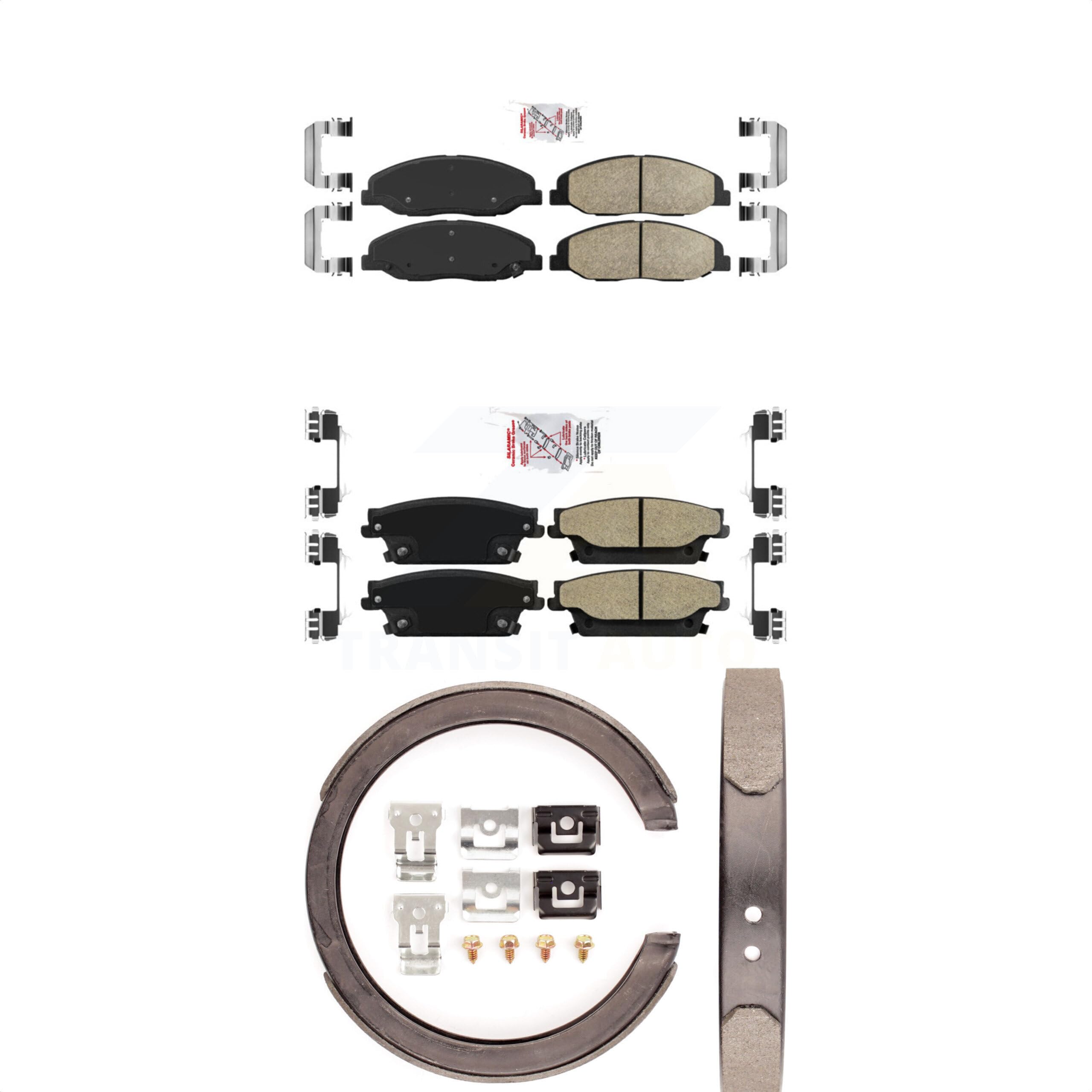 Transit Auto Front Ceramic Rear Semi-Metallic Disc