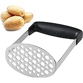 Potato Masher, LCCOWO Stainless Steel Potatoes Masher Kitchen Tool, Mashed Potatos Masher with PP Handle, Great for Potato, G