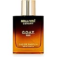Bella Vita Luxury G.O.A.T Eau De Parfum Perfume for Men with Bergamot, Lavender & Patchouli|Woody & Oriental Long Lasting EDP