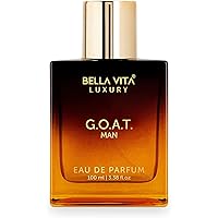 Bella Vita Luxury G.O.A.T Eau De Parfum Perfume for Men with Bergamot, Lavender & Patchouli|Woody & Oriental Long Lasting EDP