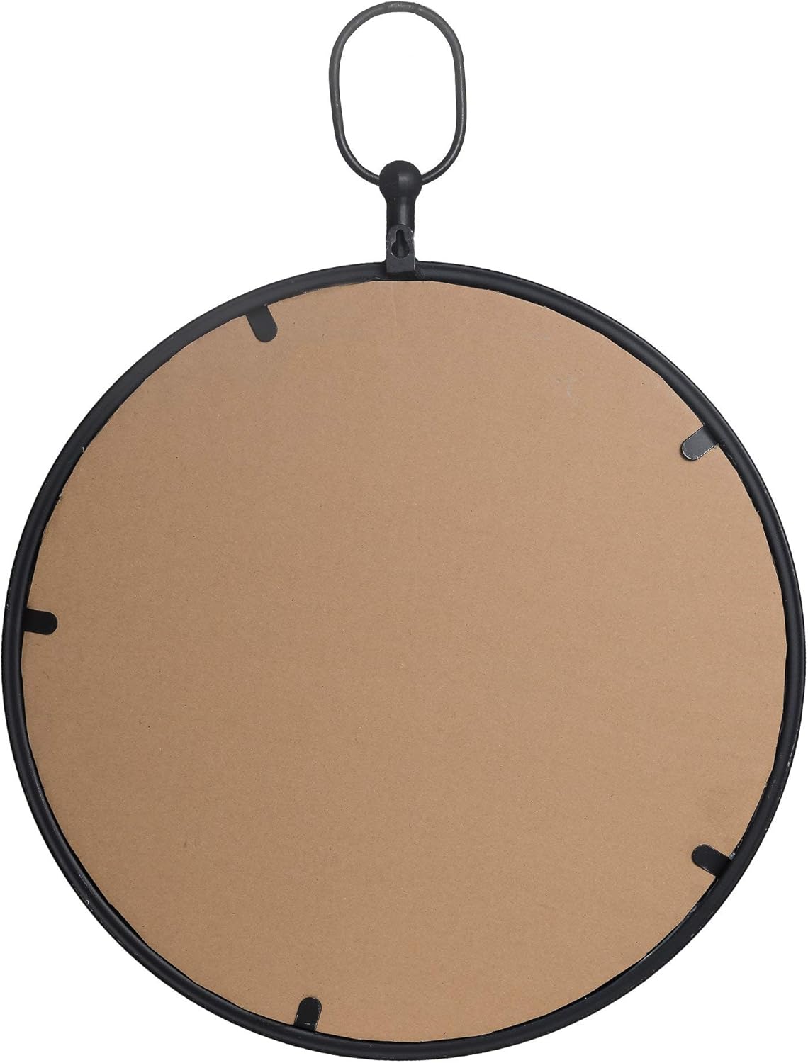 Black Round Wall Mirror with Decorative Handle: Home & Kitchen