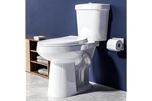 Miuara Extra Tall Toilet 21 Inch - High Toilet for Seniors, Round Toilet Dual Flush 1.1/1.6 GPF, Comfort Bowl Height Toilet for Bathroom, White Porcelain Toilet Two Piece, 12” Rough In