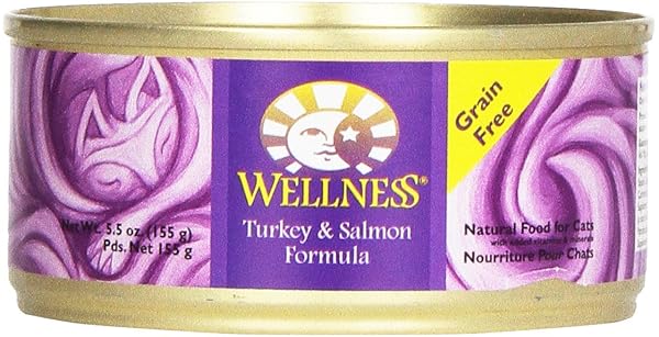 WELLNESS CAT FOOD TURKEY & SALMON, 5.5 OUNCE